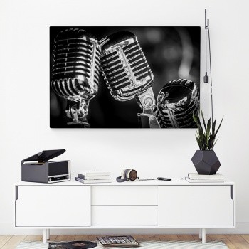 Fotoleinwand Microphones