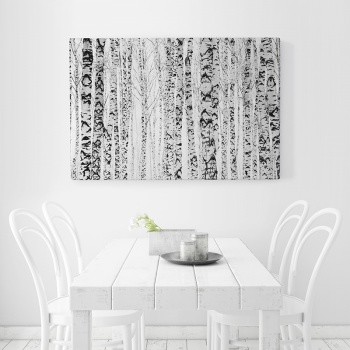 Fotoleinwand Birch forest winter