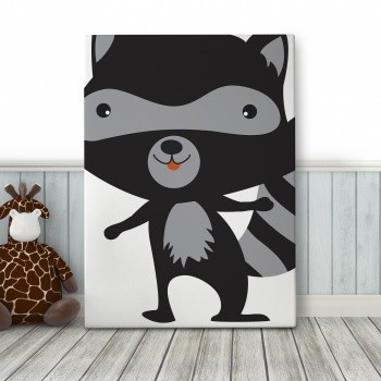 Canvastavla Racoon-0