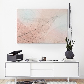 Transparent leaves in pink colors