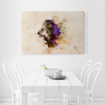 Canvastavla Lion [Painted series]-0