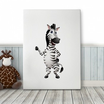 Fotoleinwand Zebra [Happiness]